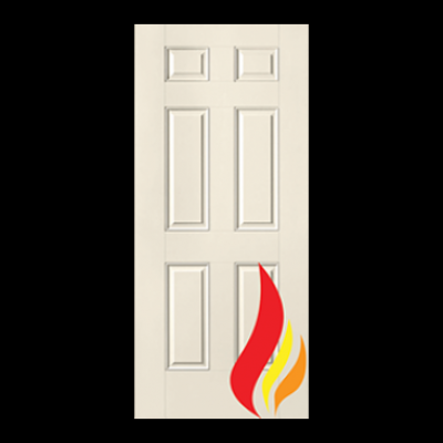 2/8 RH 6/PANEL FIRE DOOR W/DB