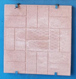 24"X24" RED BRICK CON PAT BLOCKS