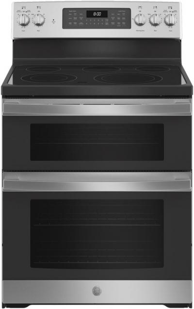 GE ELECTRIC DOUBLE OVEN RANGE SS