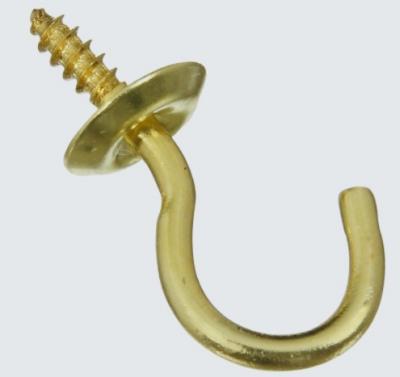 50PK BRASS CUP HOOKS