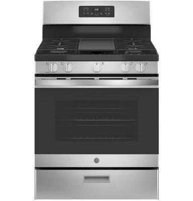 GE GAS RANGE STAINLESS STEEL