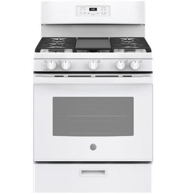 GE 30" M/C GAS RANGE (WHITE)